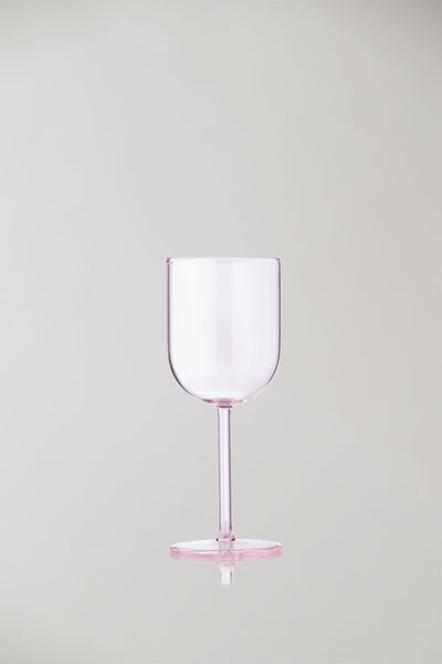 GLASSWARE, WINE GLASS, TALL, 2 PCS, ROSE