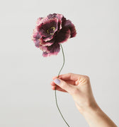 PAPER FLOWER, PEONY, AUBERGINE, 120420A