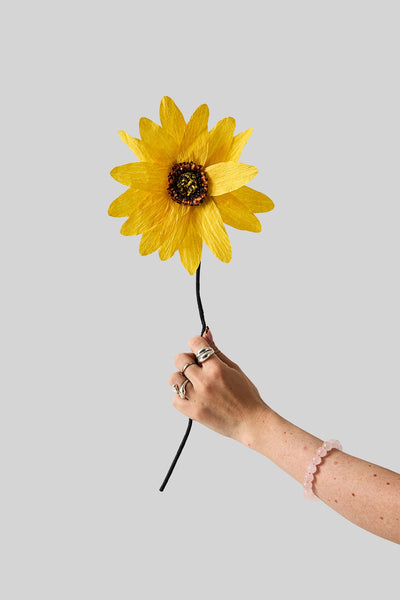 PAPIERBLUME, SONNENBLUME, GELB