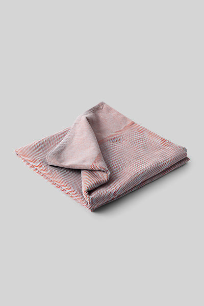 KUSCHELDECKE, ROT/HELLBLAU