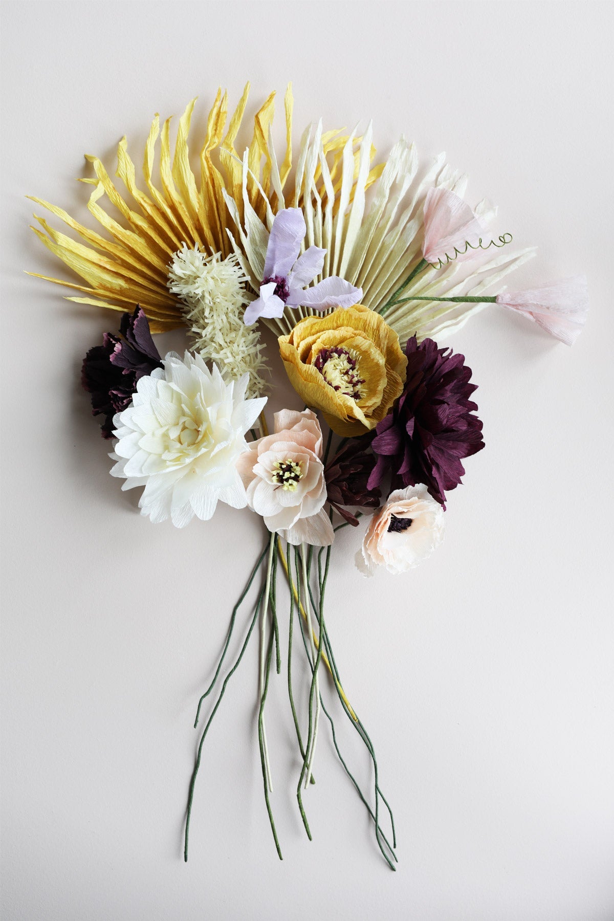 PAPER FLOWER BOUQUET, 11 PCS, HAPPY11