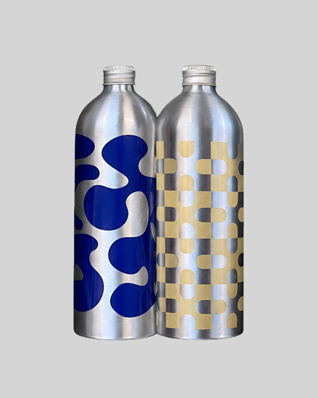 BOTTLE, LARGE, 2PCS, BLUE/YELLOW