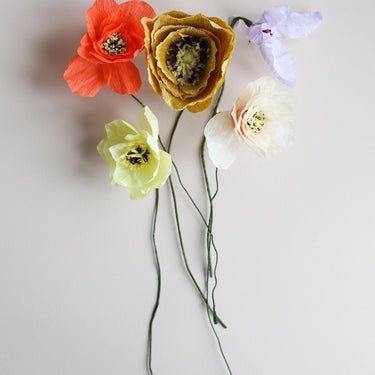 PAPER FLOWER BOUQUET, 5 PCS, SPRING5