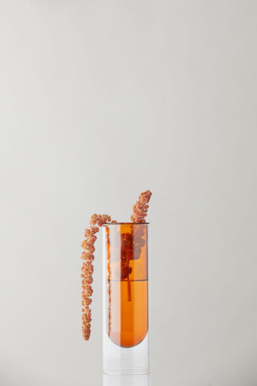FLOWER TUBE, TALL TUBE, AMBER
