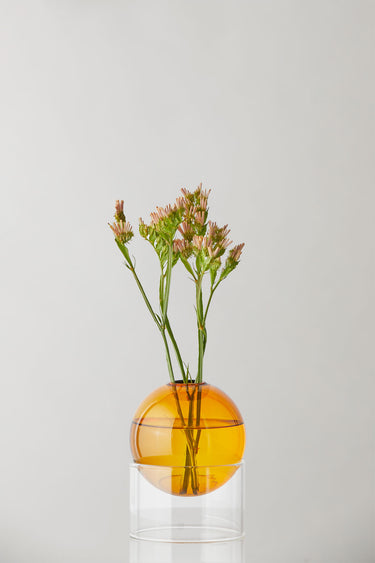 STEHENDE BLUMEN BUBBLE, NIEDRIGES ROHR, AMBER