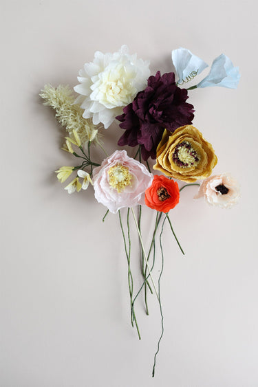 PAPER FLOWER BOUQUET, 9 PCS, SURPRISE9