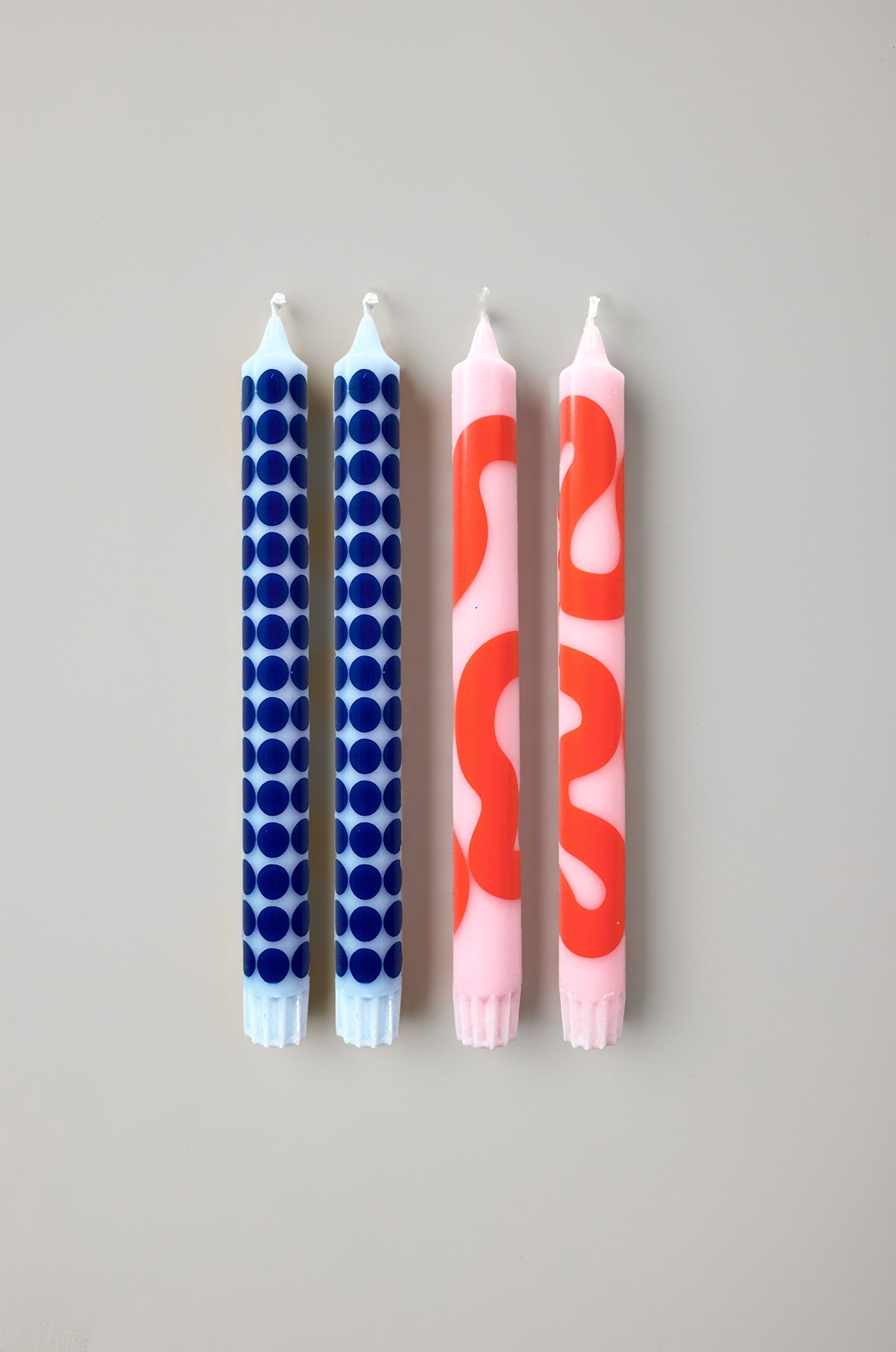 CANDLES, ROSE/LIGHT BLUE