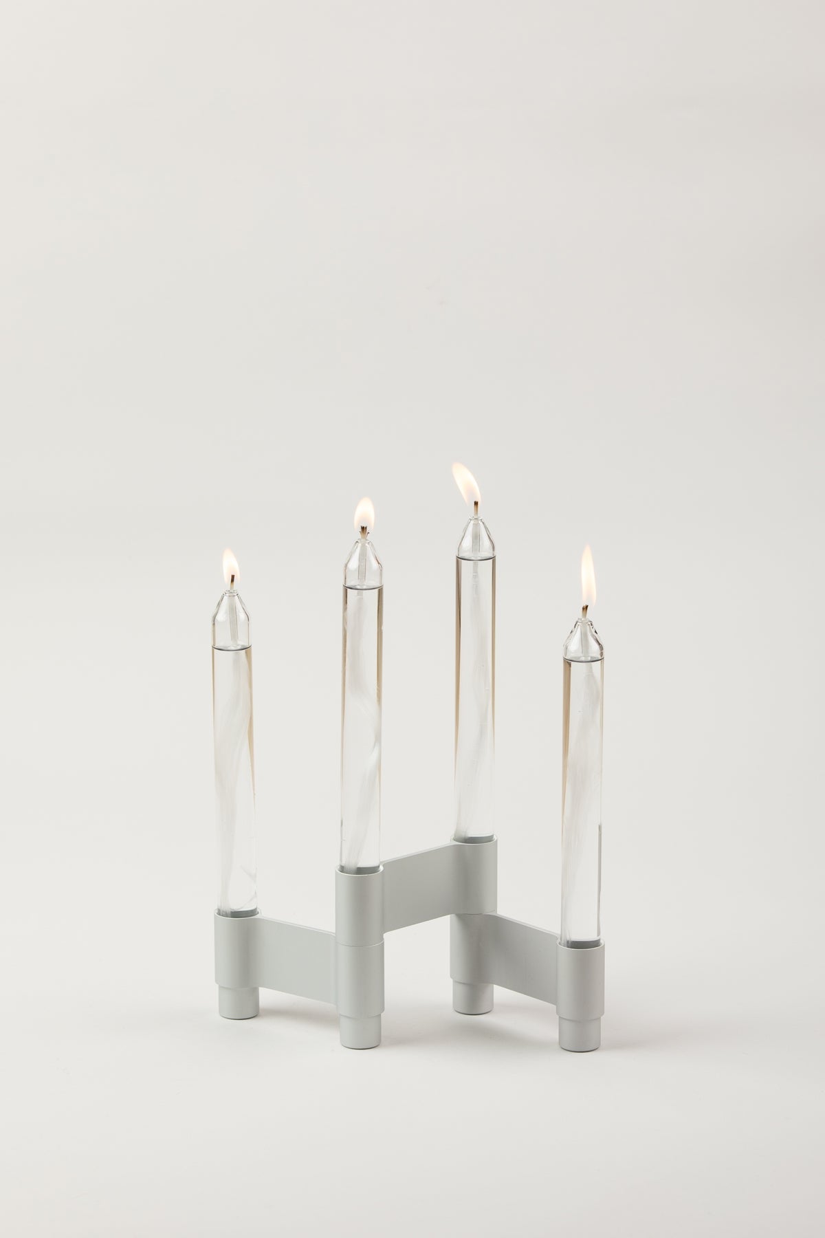LINK, KERZENHALTER, ALUMINIUM MATT