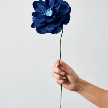 PAPER FLOWER, ORIENTAL POPPY, BLUE