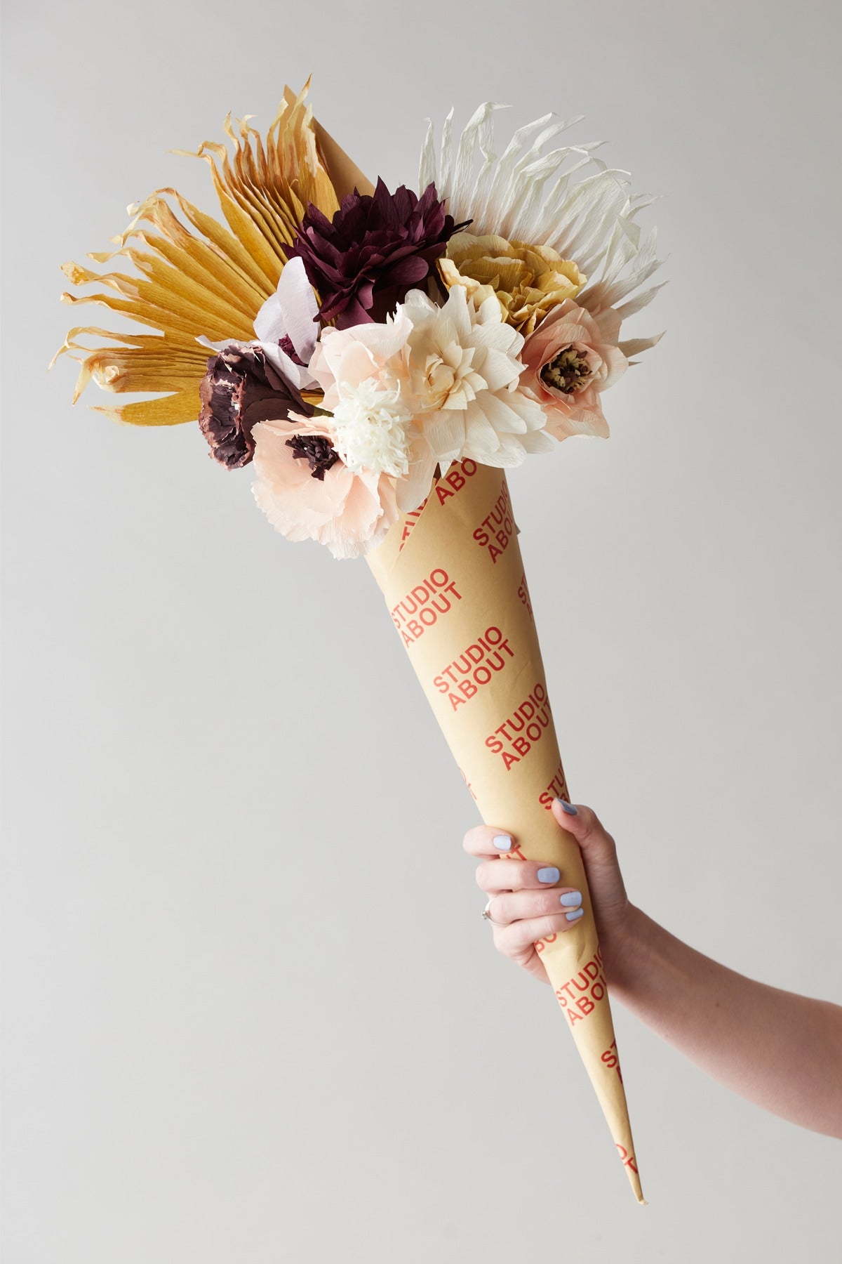 PAPER FLOWER BOUQUET, 11 PCS, HAPPY11