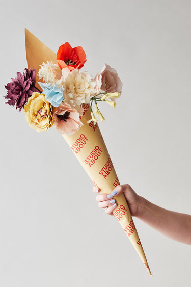 PAPER FLOWER BOUQUET, 9 PCS, SURPRISE9