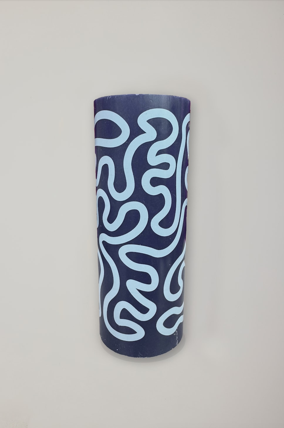 PILLAR CANDLE, DARK BLUE/LIGHT BLUE
