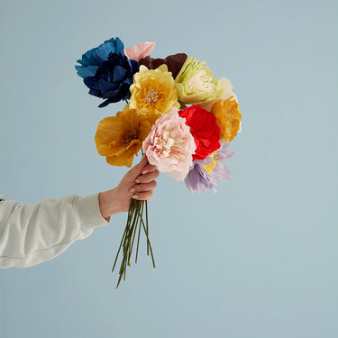 PAPER FLOWER, ORIENTAL POPPY, BLUE