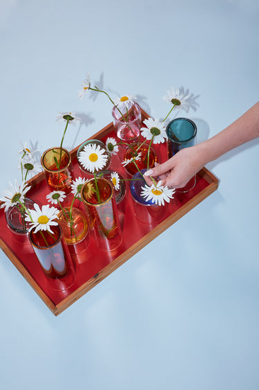 FLOWER TUBE, TALL TUBE, AMBER