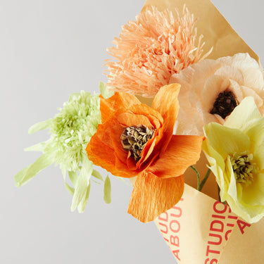 PAPER FLOWER BOUQUET, 5 PCS, SUNSHINE5