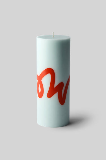 STUMPENKERZE, MINT/ROT