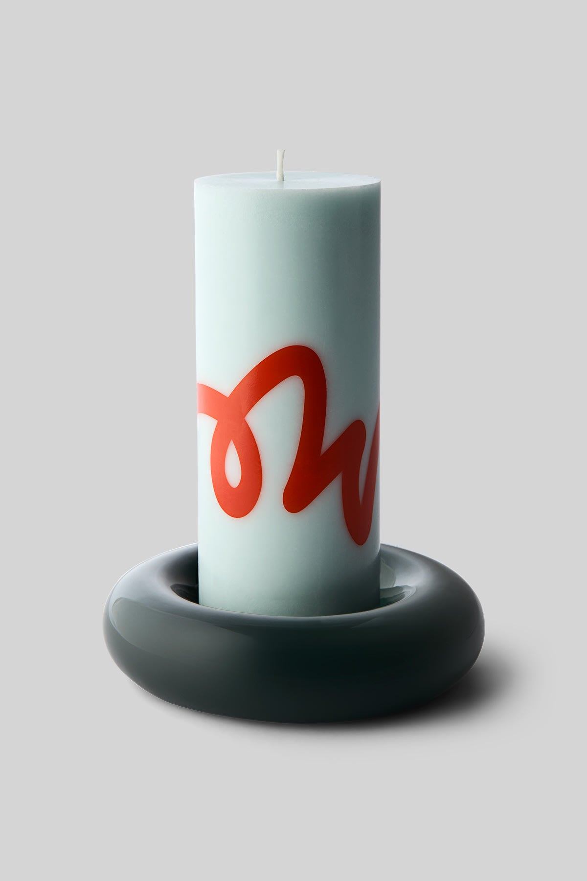 BOB CANDLE HOLDER, LARGE, DARK GREEN