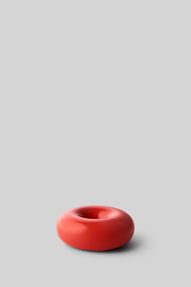 BOB CANDLE HOLDER, SMALL, RED
