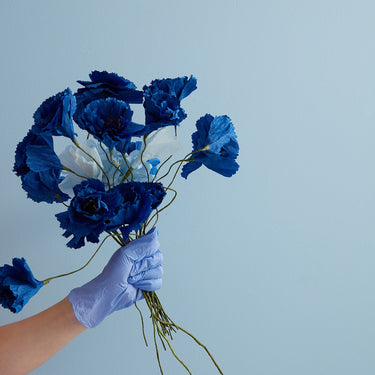 PAPER FLOWER, ICE POPPY, BLUE