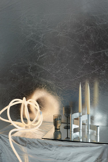LINK, CANDLE HOLDER, MATT ALUMINUM