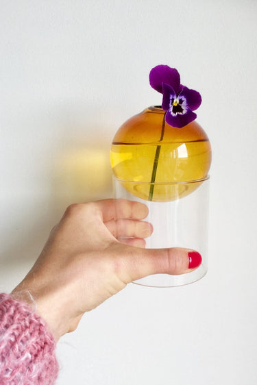 STEHENDE BLUMEN BUBBLE, NIEDRIGES ROHR, AMBER