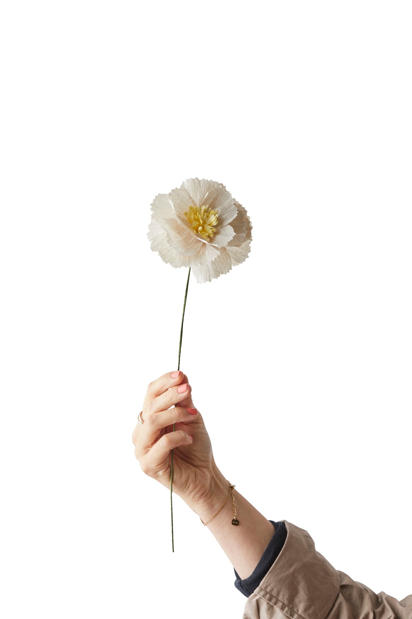 PAPER FLOWER, PEONY, GRAY