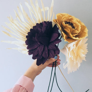 PAPER FLOWER, PALM, SAND