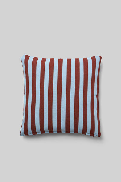 PILLOW COVER, BROWN/LIGHT BLUE