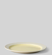 KERAMIK, TELLER, GROSS, 2 STÜCK, ELFENBEIN/GELB