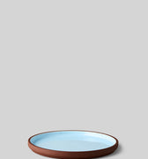 CLAYWARE, PLATE, MEDIUM, 2 PCS, TERRACOTTA/BLUE