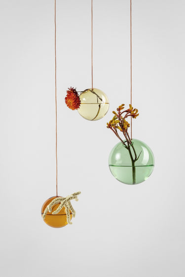 HÄNGENDE BLUMENBLASE, KLEIN, GELB