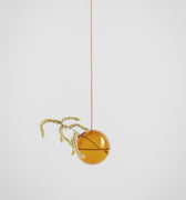HANGING FLOWER BUBBLE, SMALL, AMBER