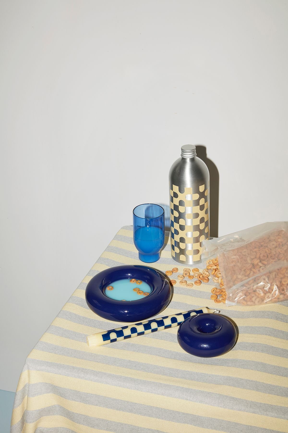 GLASWAREN,  WASSER GLAS, GROSS, 2 STÜCKE, BLAU