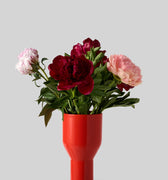 VASE, FLOWERSHADE, RED