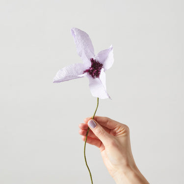 PAPER FLOWER, CLEMATIS, PURPLE, 150440P