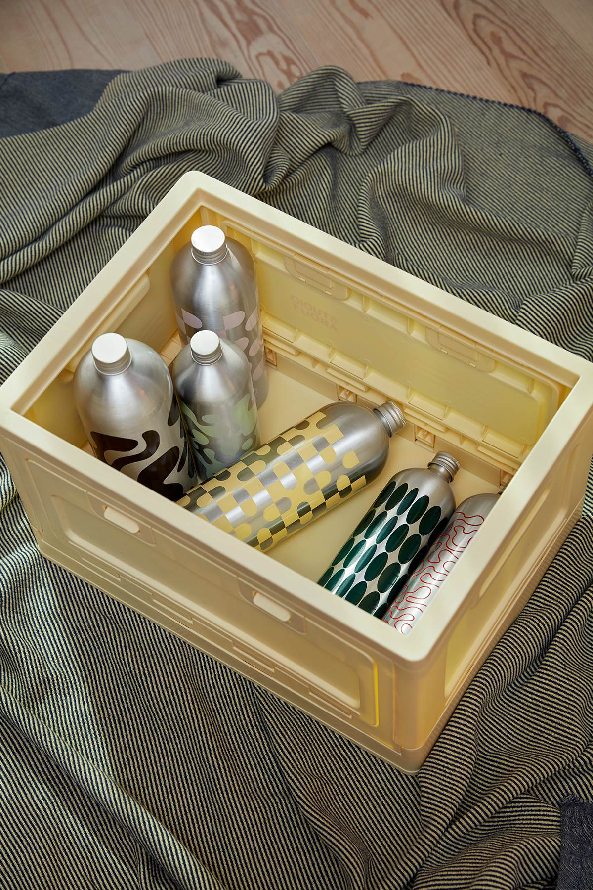 BOTTLE, MEDIUM, 2PCS, MINT/RED