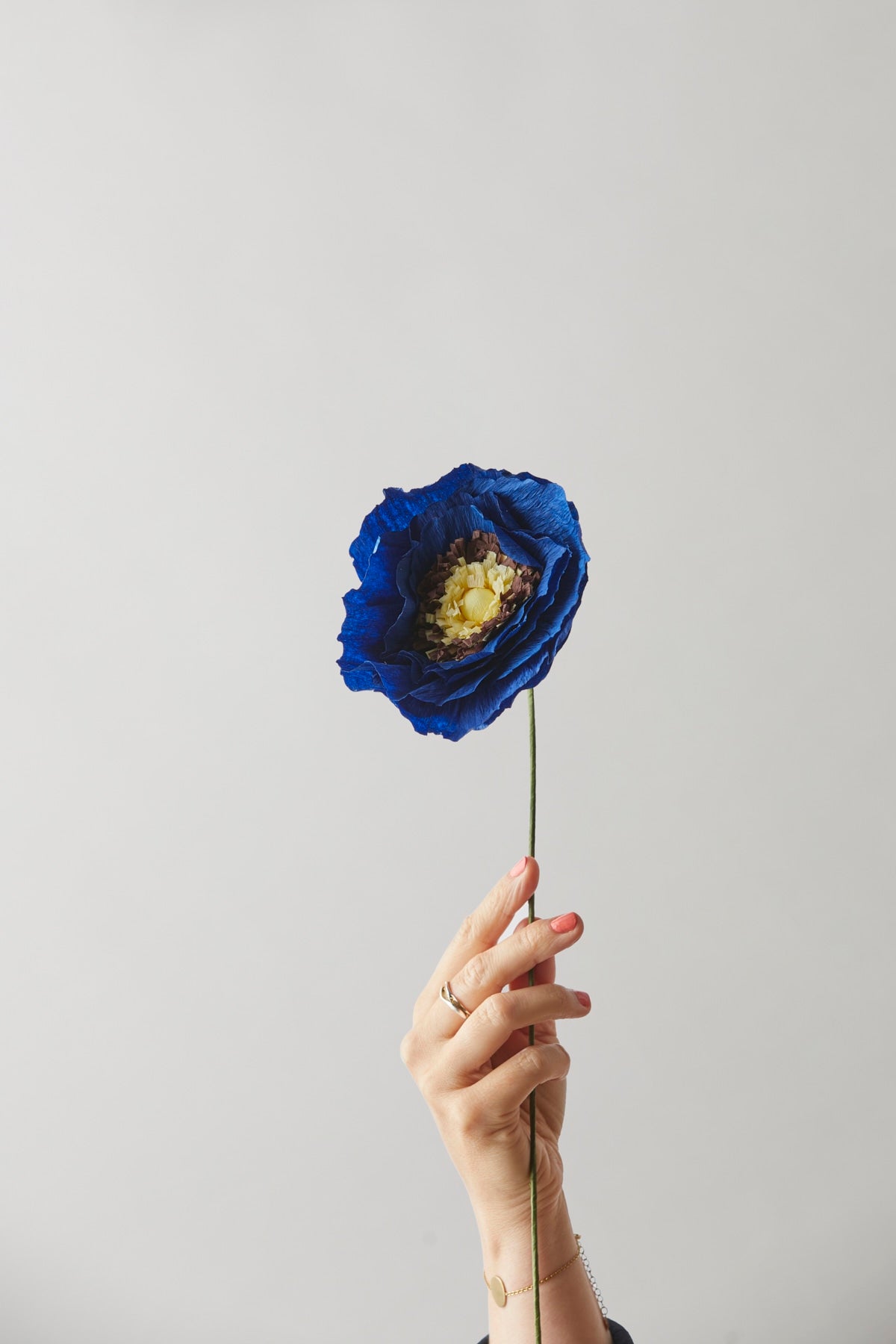 PAPIERBLUME, EISMOHNEN, BLAU