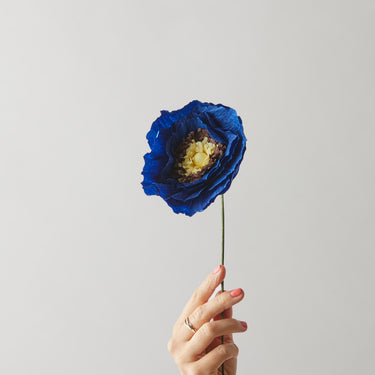 PAPER FLOWER, ICE POPPY, BLUE