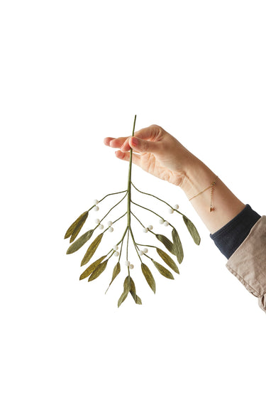 PAPER FLOWER, MISTLETOE, GREEN