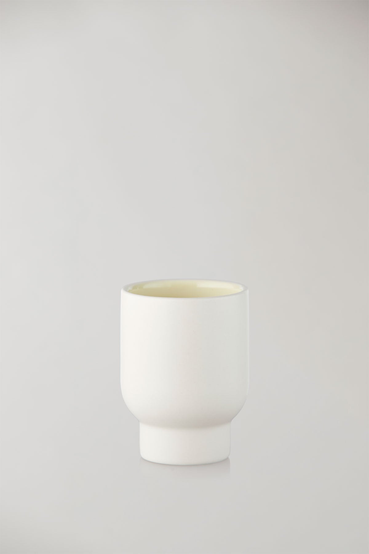 CLAYWARE, CUP, TALL, 2 PCS, IVORY/YELLOW