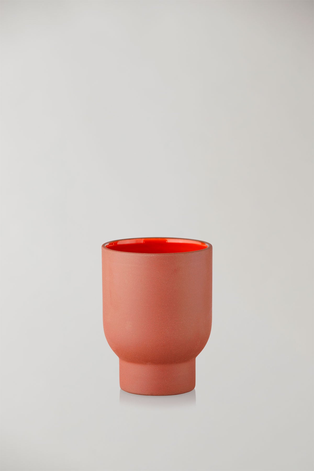 CLAYWARE, CUP, TALL, 2 PCS, TERRACOTTA/RED