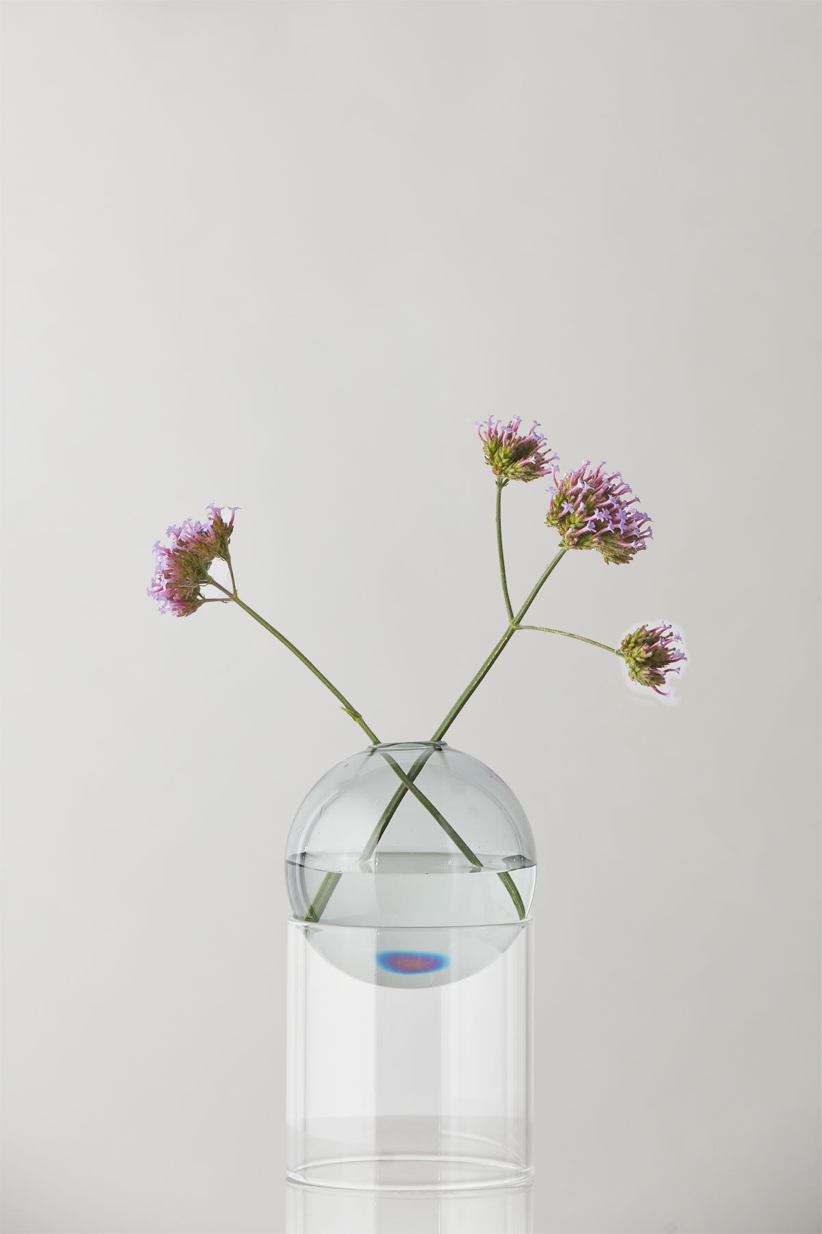 STANDING FLOWER BUBBLE, TALL TUBE, SMOKE, 802080S