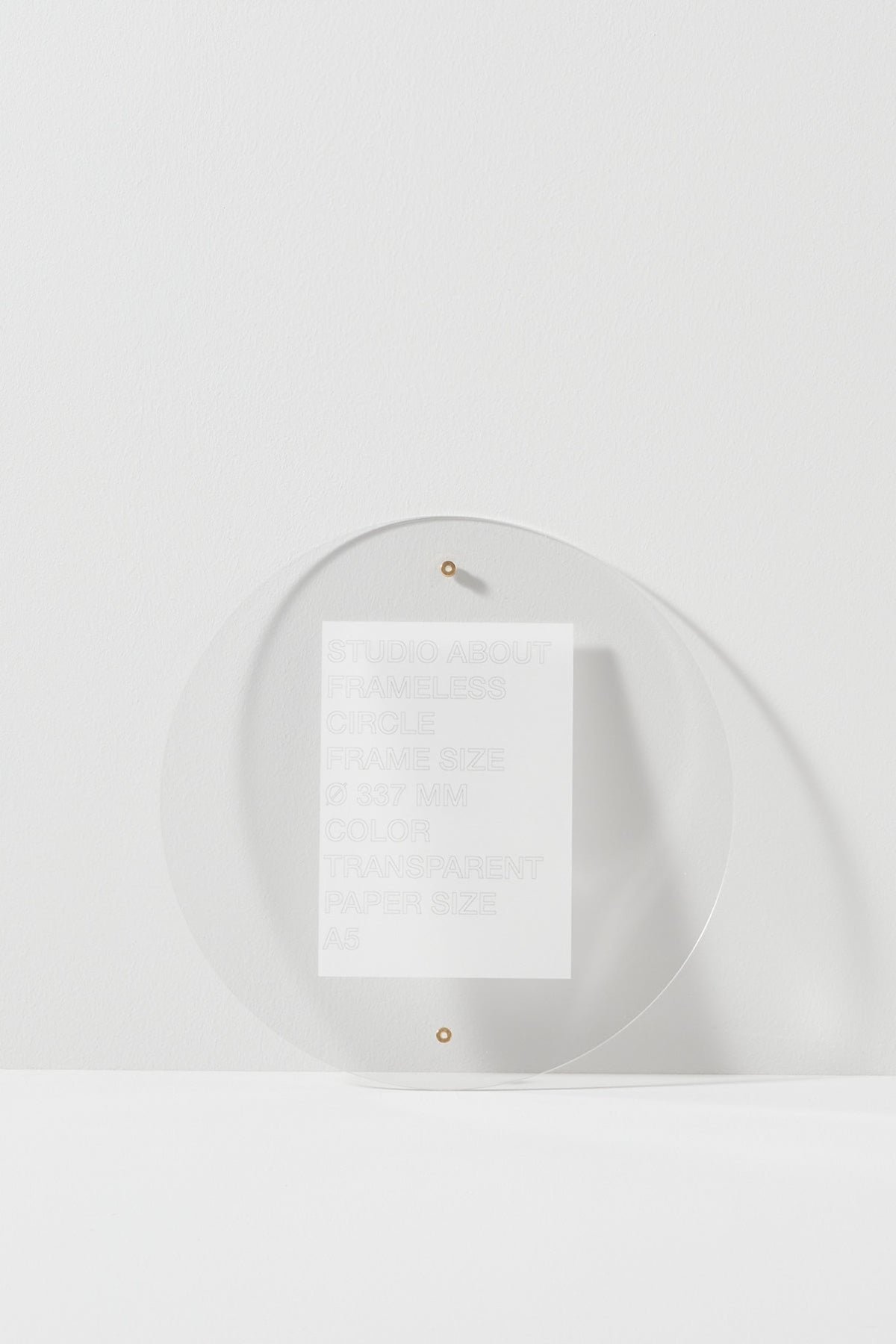 FRAMELESS, A5, CIRCLE, TRANSPARENT